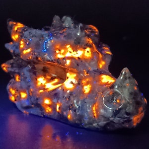 2.8&#39;&#39; Natural Hand carved Yooperlite Dragon skull，quartz crystal，Crystal dragon skull，Crystal gift，Crystal ornament，Crystal healing