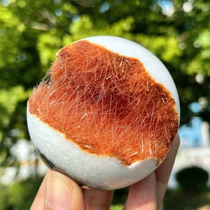 60mm+ Needle Ironstone Ball，Open Mouth Crystal Ball，Quartz crystal Sphere，Crystal Sphere，Magnesite Goethite，Crystal healing