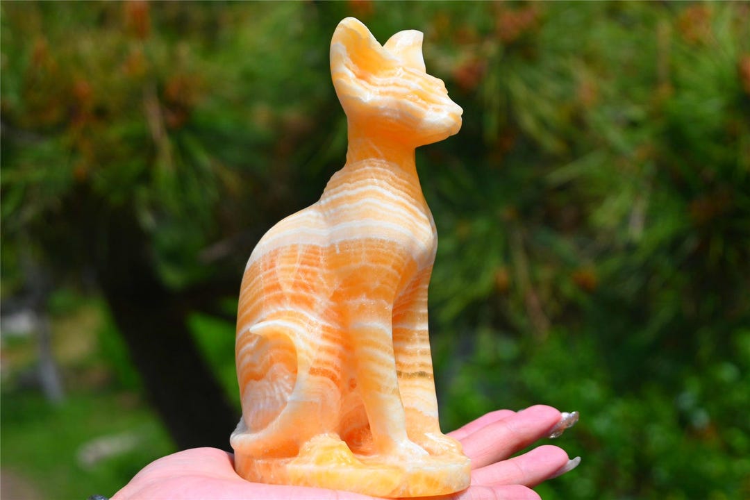 6'' Natural Geode Stone Hairless Cat，crystal Hairless Cat，crystal Cat ...