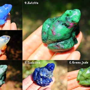 2&#39;&#39; Natural Quartz crystal Frog，Crystal frog carved，Frog statue，Frog decor，Home decor，Crystal Animal Carved，Crystal ornament，Riki healing