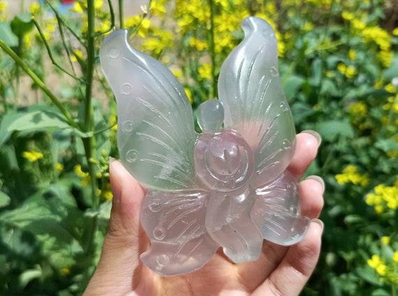 Beautiful Nature Fluorite Hand Carved Butterfly Beautiful Nature Fluorite Hand Carved Butterfly