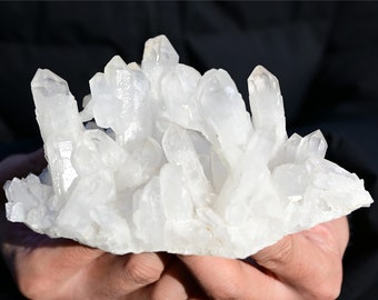 Natural Clear quartz Cluster，Crystal Vug，Crystal cluster，Home Decor，Graden quartz，Mineral Specimen，Natural Cluster，Healing Vug 0.44KG -WC16