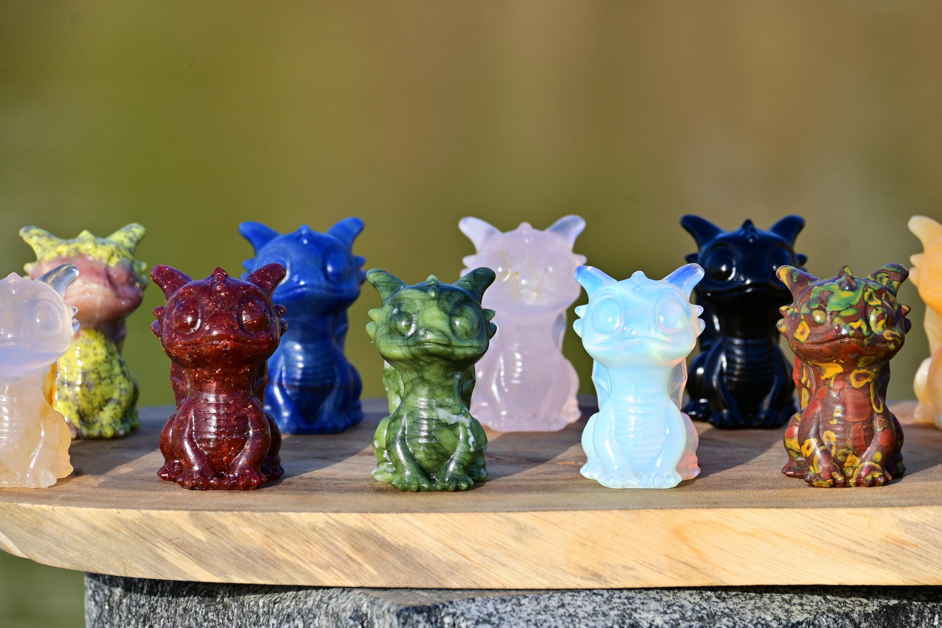 2.4'' Natural Crystal Toothless Carving，crystal Toothless Decor