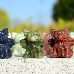 1.4&#39;&#39; Natural Quartz crystal French bulldog，Crystal Angel dog，French bulldog figurine，Crystal gift，Home decor，Crystal healing