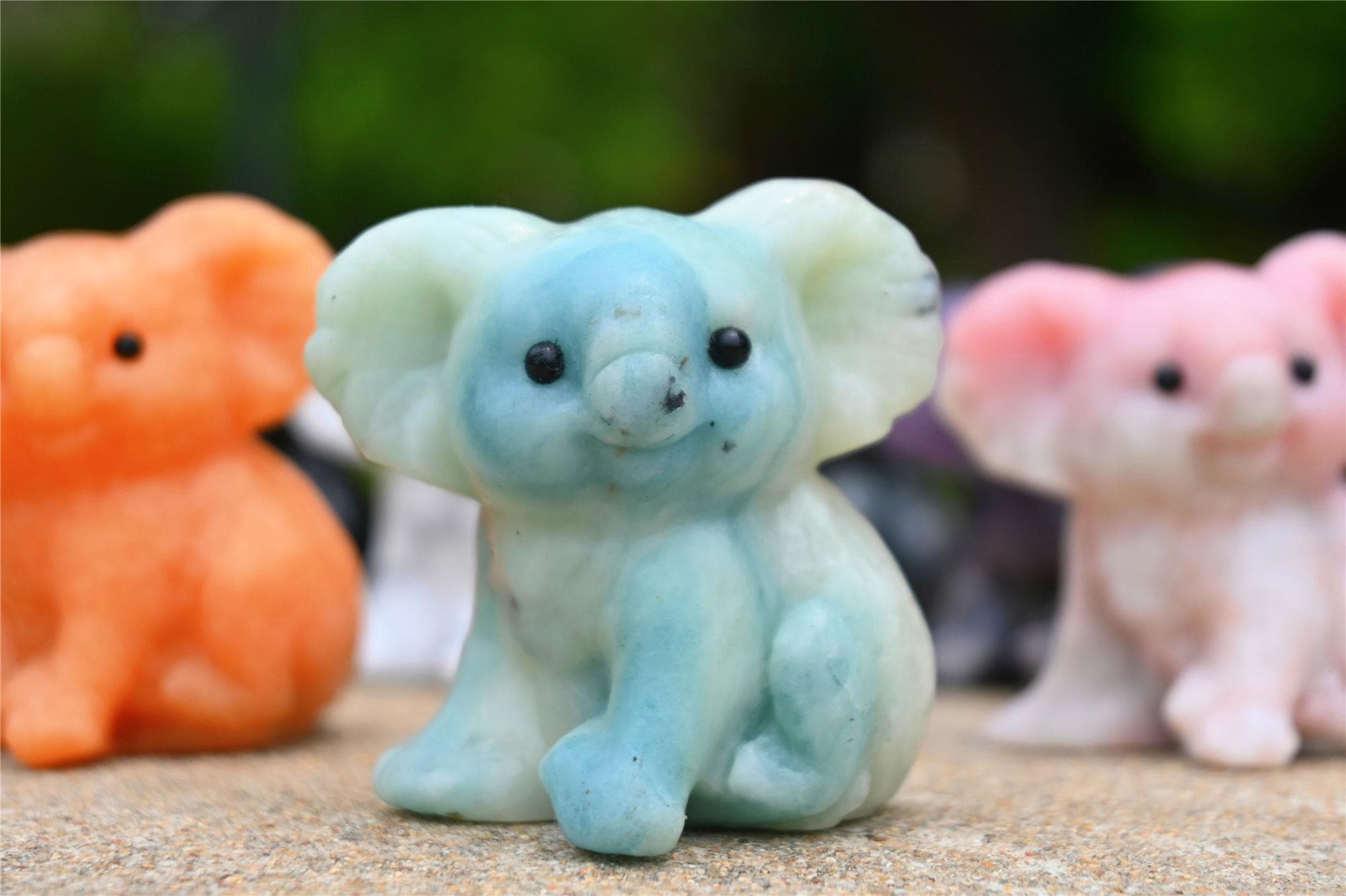 2'' Natural Quartz Crystal Koala, Crystal Koala Carved，koala