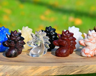 2,2'' natuurlijke kwartskristal Eenhoorn ，Eenhoornsnijwerk，Eenhoornbeeldje，Kristalcadeau，Kristaleenhoorn ，Huisdecoratie，Riki-healing