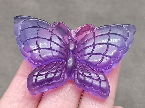 Beautiful Nature Fluorite Hand Carved Butterfly Beautiful Nature Fluorite Hand Carved Butterfly