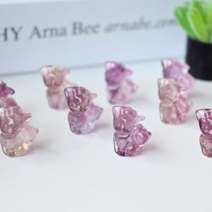 Natural Hand carved Mini Fluorite Vulpix，crystal decor，quartz crystal，Crystal gift，Crystal Vulpix，Crystal ornament，Crystal healing