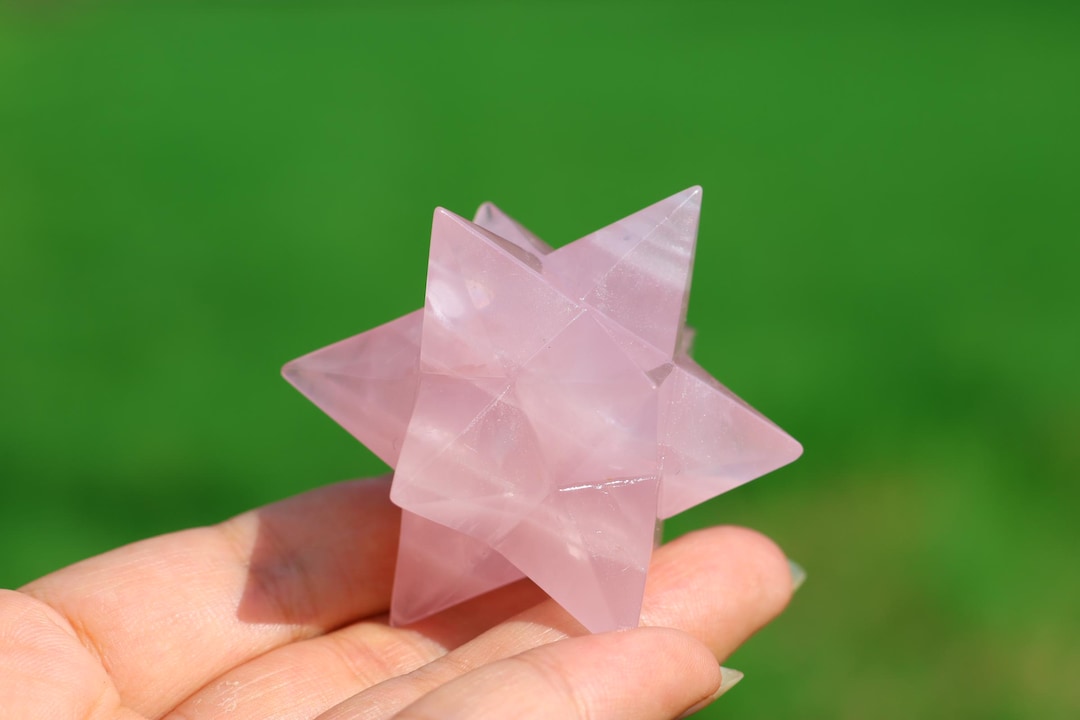 天然ローズクォーツ（Merkaba Crystals）B0604/YS/520 天然ローズ