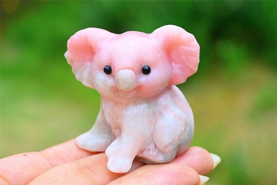 2インチ天然ピンクオパールコアラ、クリスタルコアラ彫刻、コアラの