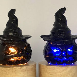 Natural Hand carved Obsidian pumpkin ，Crystal skull，quartz crystal，Halloween gift，Crystal pumpkin ，Crystal healing，Crystal lamp base
