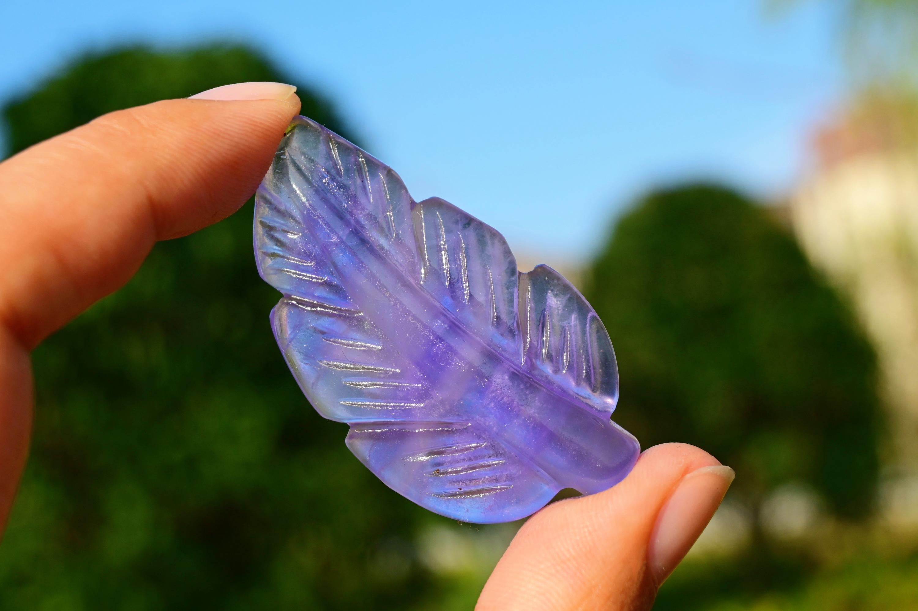 Leaf shaped crystal - Etsy 日本