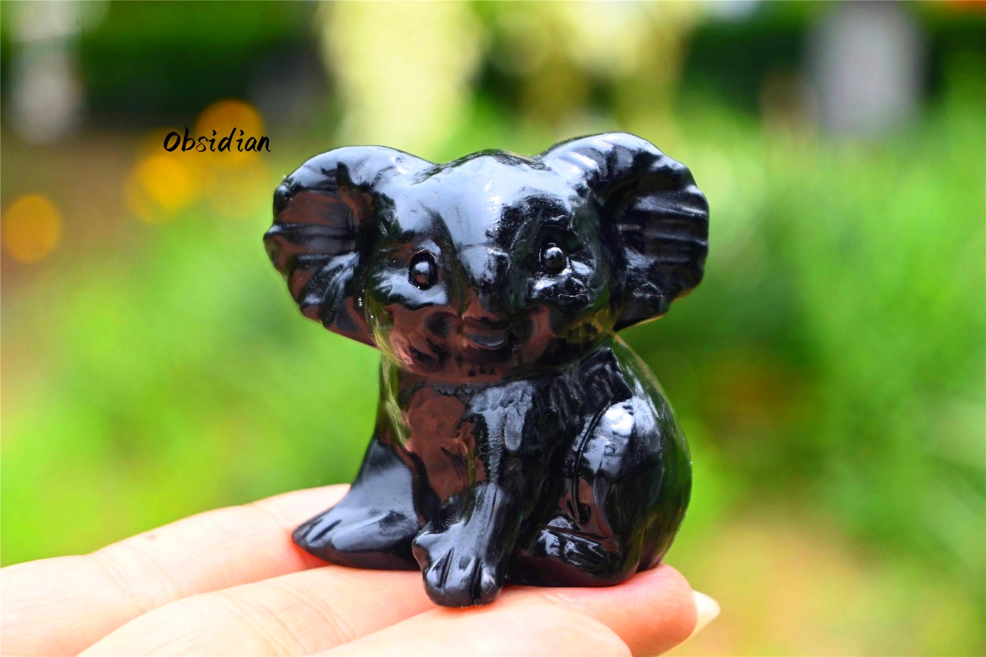 2'' Natural Quartz Crystal Koala, Crystal Koala Carved，koala