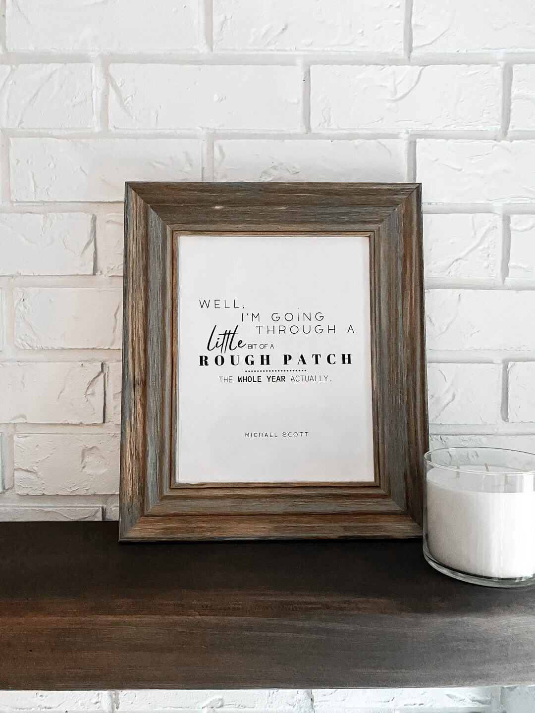 The Office Quote Sign Rough Patch Michael Scott Instant Etsy