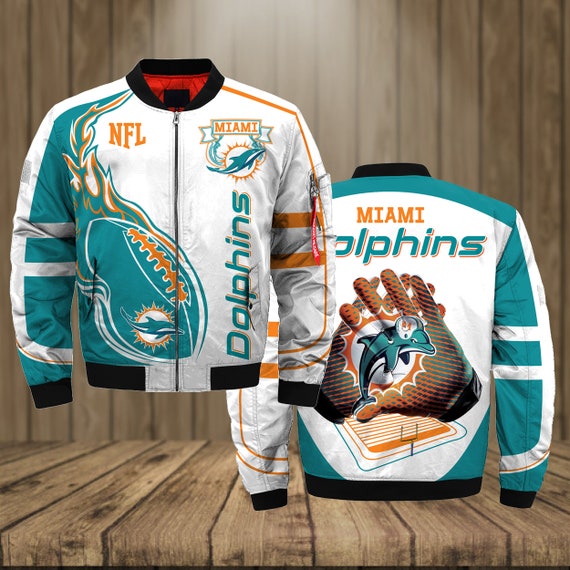 Miami Dolphins NFL Apparel Best Christmas Gift For Fans Bomber Etsy