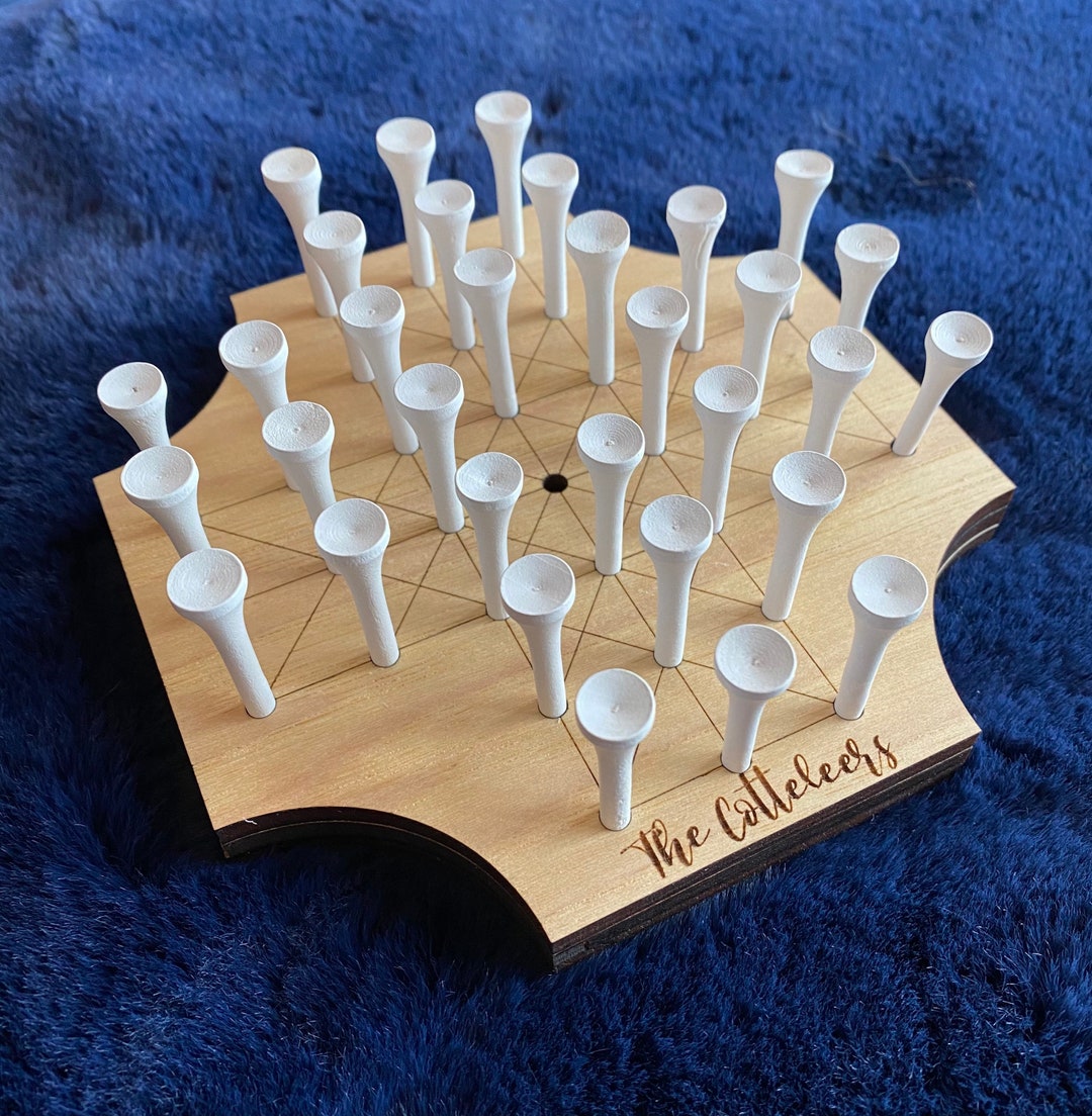 Personalized Cross Peg Jump Game /solitaire / Golf /tee / Bar / Gift