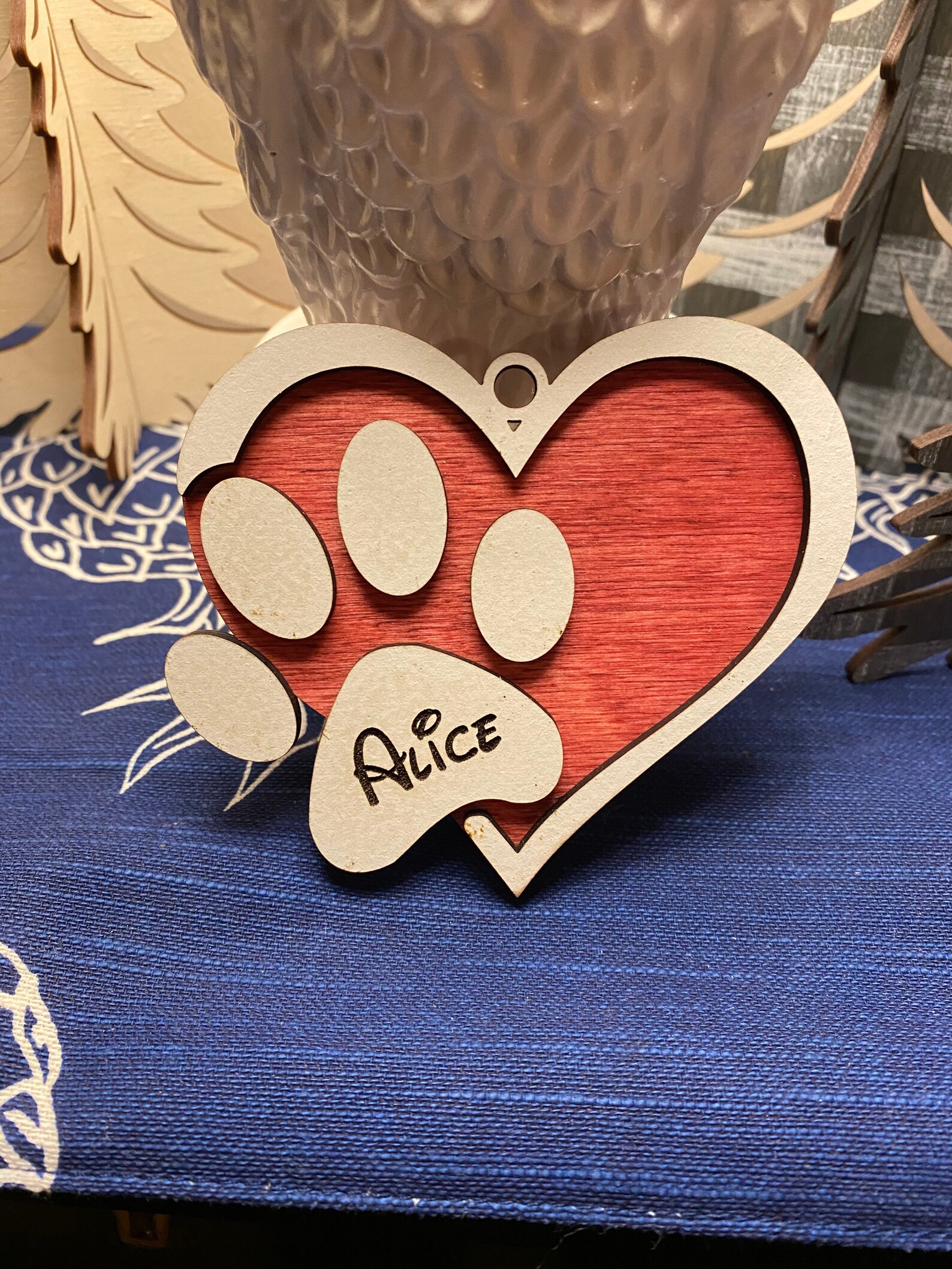 Personalized Paw Print Ornament, Memorial Ornament / Dog / Cat / Pet ...