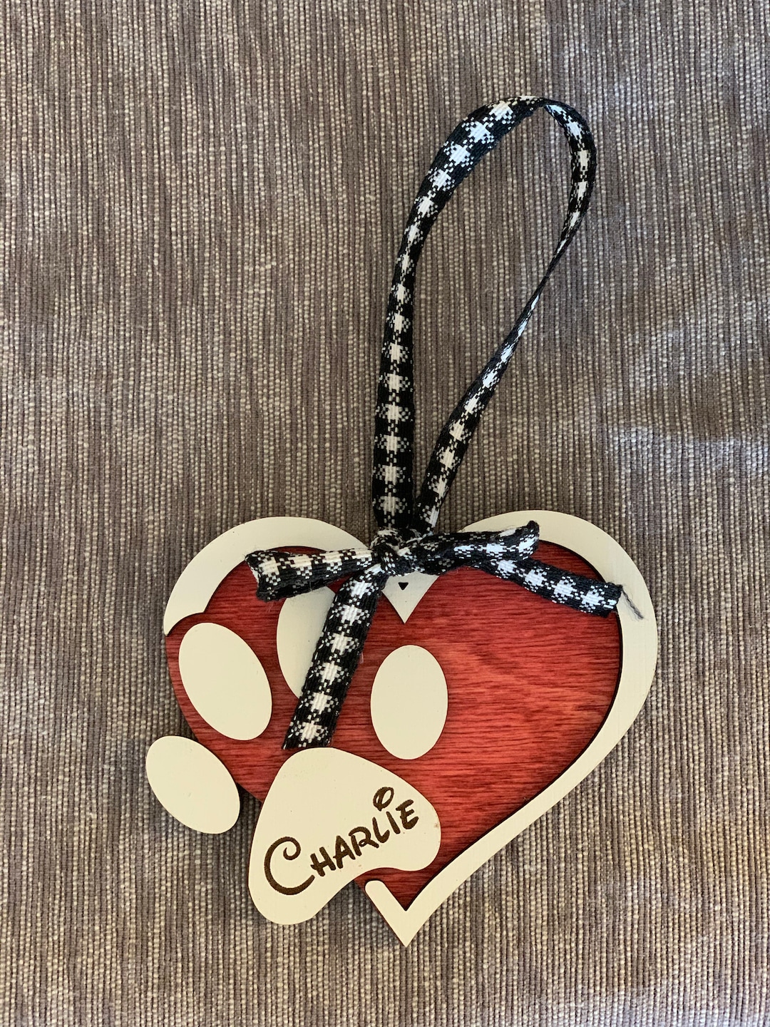 Personalized Paw Print Ornament, Memorial Ornament / Dog / Cat / Pet ...