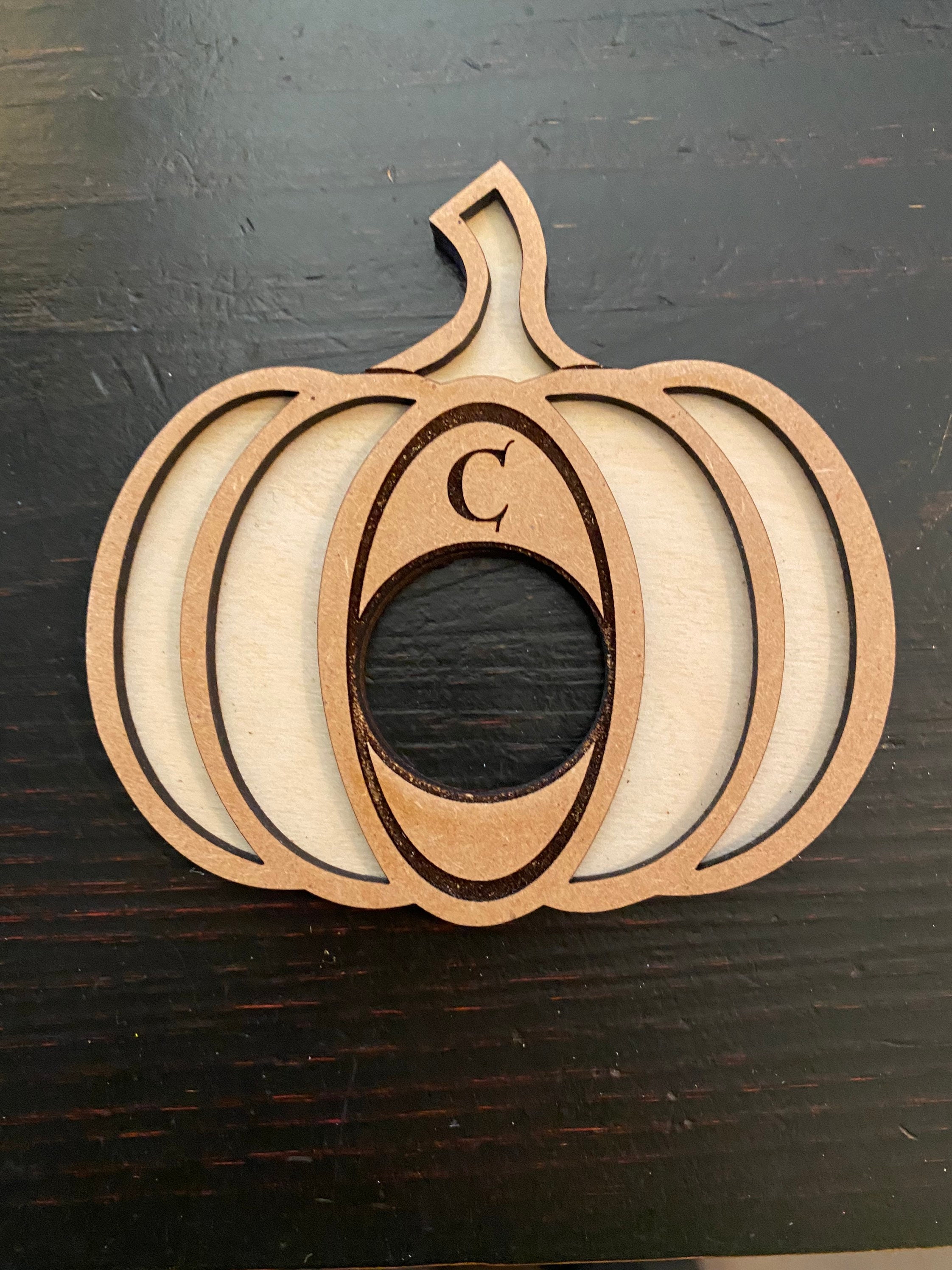 Monogrammed Pumpkin Napkin Holder Set of 4 Etsy