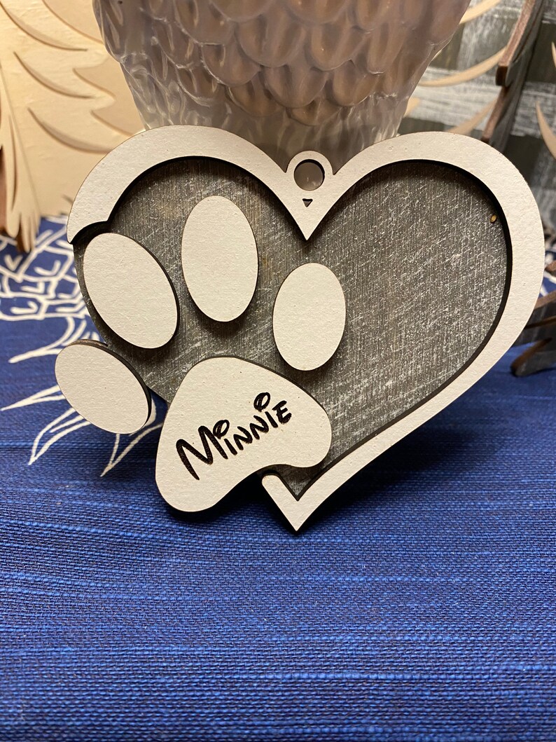 Personalized Paw Print Ornament Memorial Ornament / Dog / Cat - Etsy