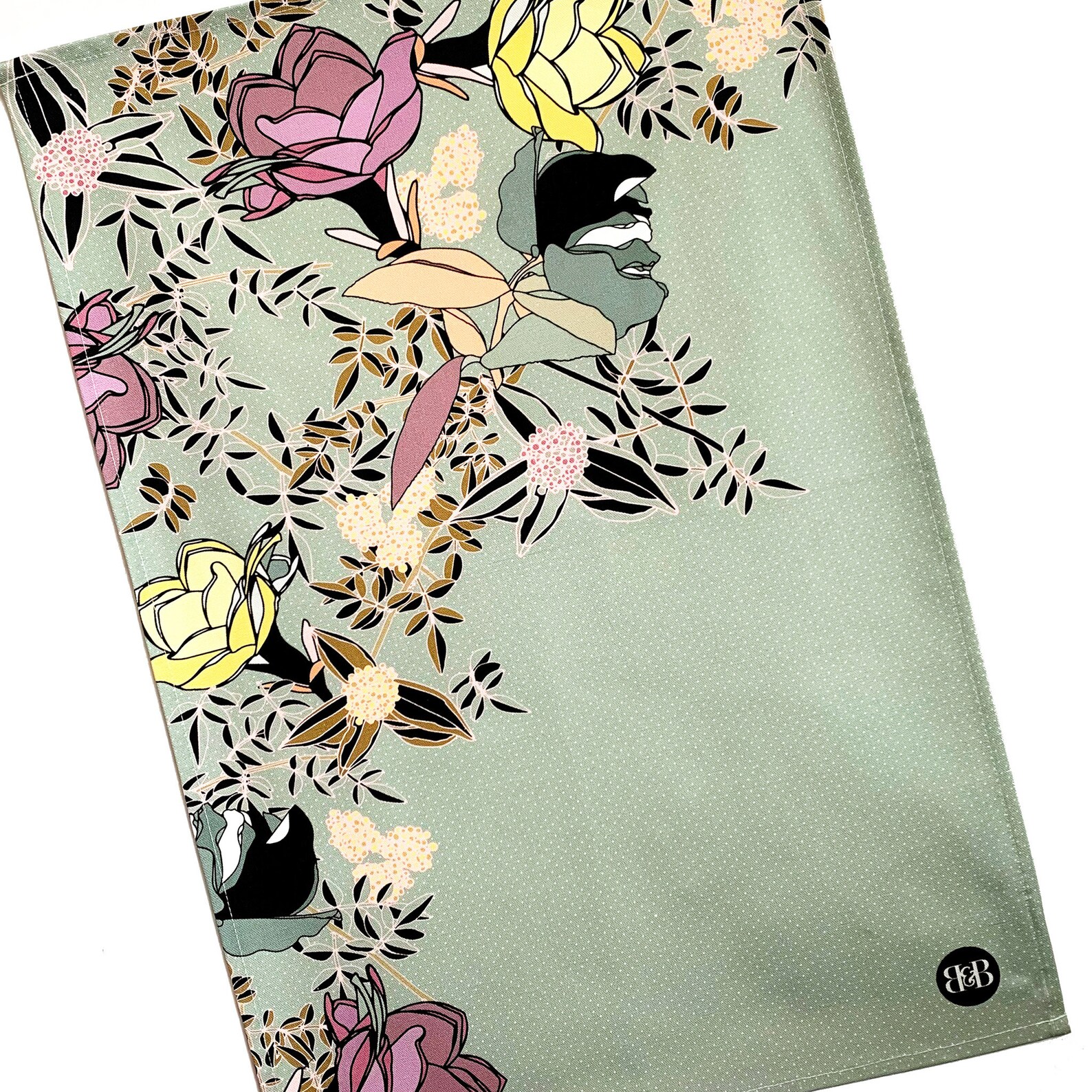 Luxury Tea Towel Mint Green Tea Towel Patterned Tea Towel Etsy