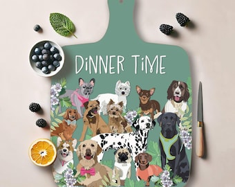 Dog Lover Gift, Dog Cheese Board, Chopping Board, Sage Green Kitchen, Dog Home Gifts, Dog Home Decor, Dog Kitchenware, Dog Lover Gifts