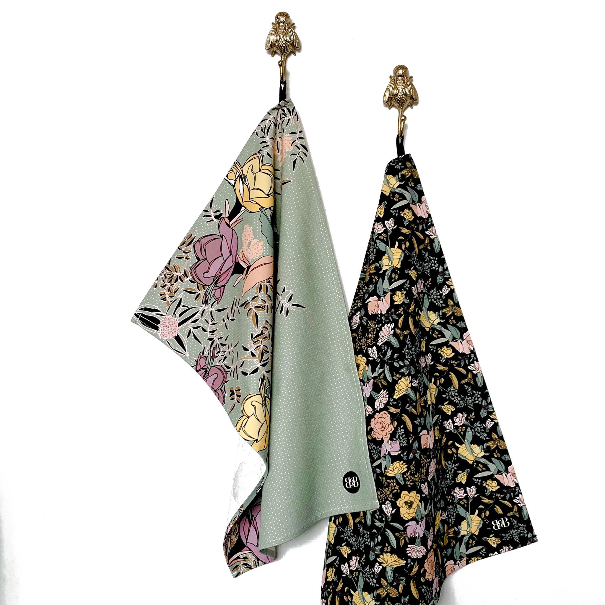 Luxury Tea Towel Mint Green Tea Towel Patterned Tea Towel Etsy