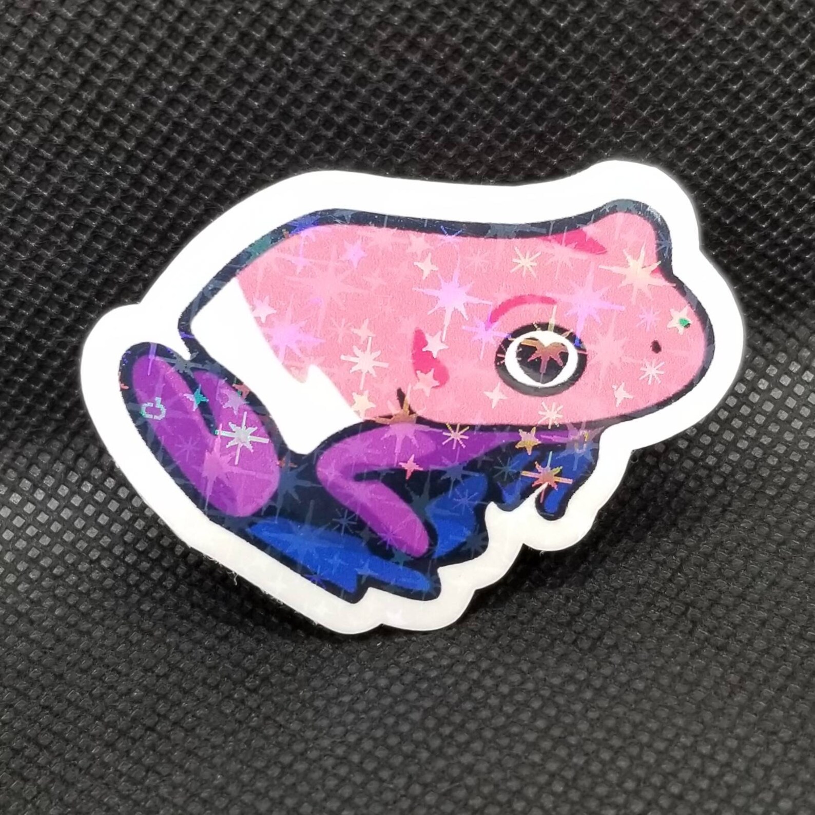 Holographic Gender Fluid Frog Sticker LGBTQ Pride Frogs Etsy