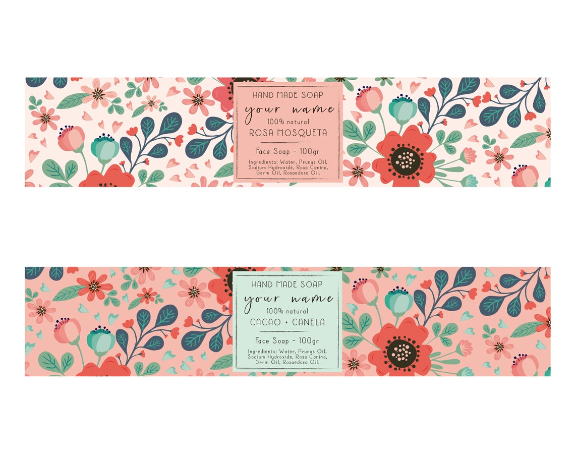 2 Customizable Soap Labels - Etsy