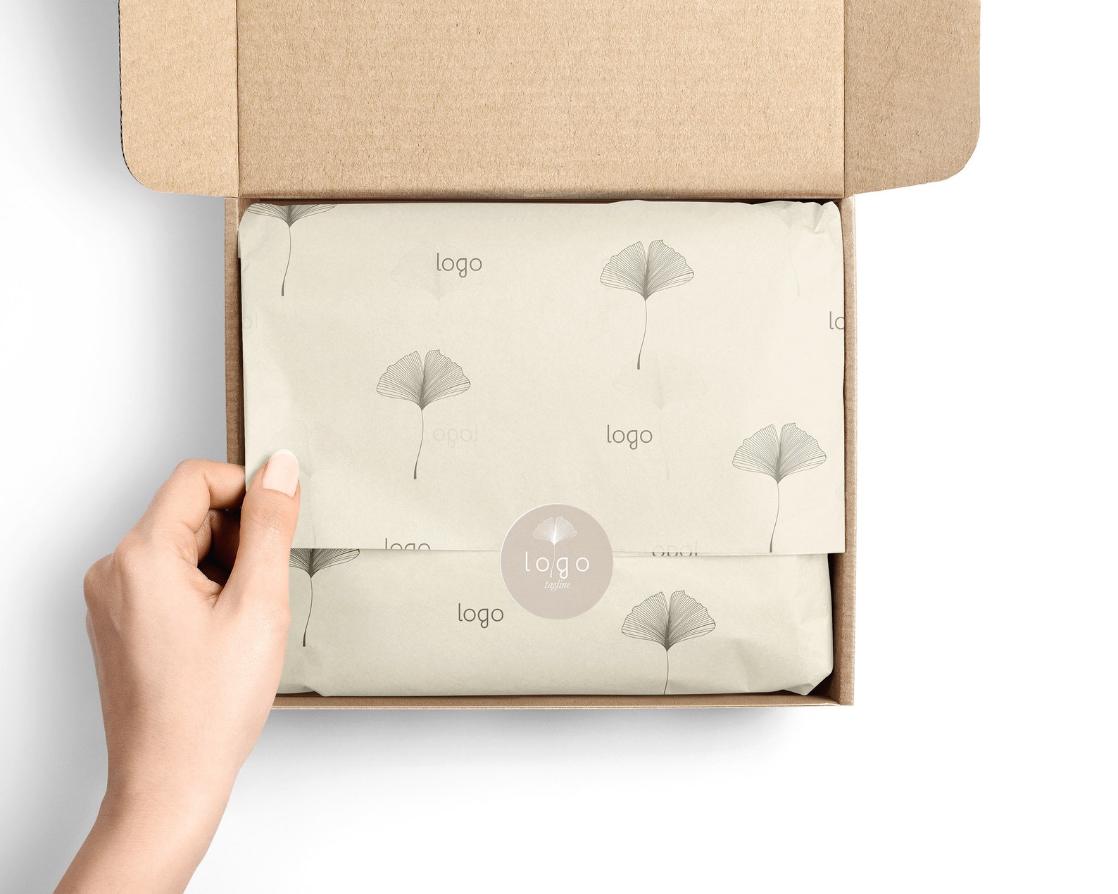 Tissue Paper & 5 Stickers Customizable Design With Your Logo Etsy