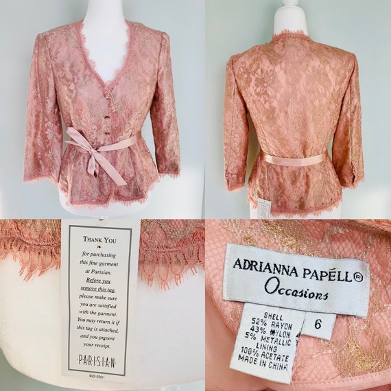 1980’s-1990’s pink laced blazer