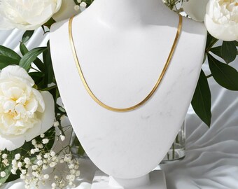 Minimalist necklace, stainless steel necklace, gold necklace, gold summer necklace, dainty necklace, short necklace, Halskette, collier