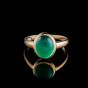 Green Onyx Ring-925 Sterling Silver Ring-Oval shape Ring-Gold Plated Ring-Green Onyx Handmade Ring-Green Onyx Ring-Designer Ring