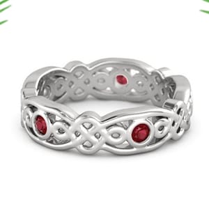 Silver band ring, garnet ring, 925 sterling silver ring, handmade ring, garnet ring, wedding ring, natural garnet ring, unique gift