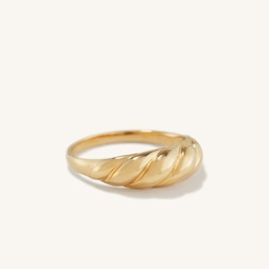 Thin Croissant Dôme Ring Sterling Silver Stacking Rings Gold Plated Ring 925 Sterling Silver Ring-Gemstone Ring-handmade ring-Gift For Her