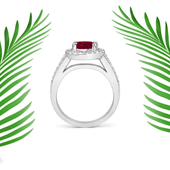 ＊925 大粒天然ルビー&ホワイトトパーズリング natural ruby ルビーホワイトトパーズの2連リング – Luxury Me Luxury World