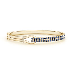 Sapphire Love Knot Bracelet: Handmade 925 Sterling Silver