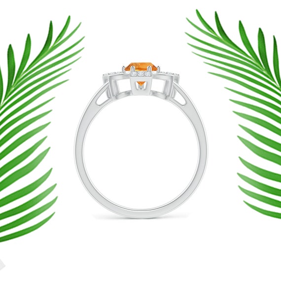 Citrine White Topaz Ring: 925 Sterling Silver Scorpio Ring - Etsy