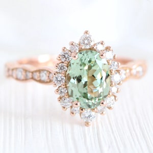 Amethyst Ring, natural green amethyst ring, 925 sterling silver ring, handmade ring, birthstone ring, wedding rings, oval amethyst ring