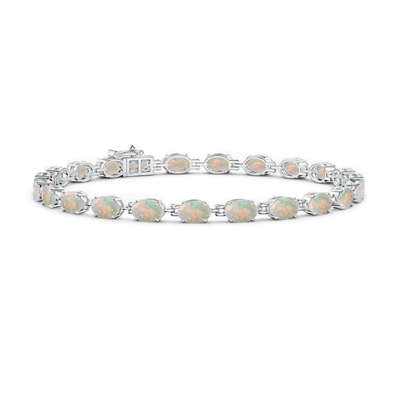 14k Gold and Opal Tennis Bracelet by J Nelson Native American - Cimarron  River Company