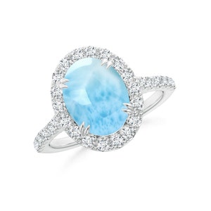 Larimar Ring | 925 Sterling Silver Ring | Larimar Gemstone Ring | Natural Larimar Ring | handmade Ring | personalised gift | Women Ring