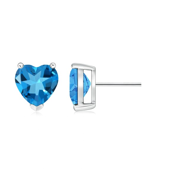 Swiss blue sale topaz stud earrings