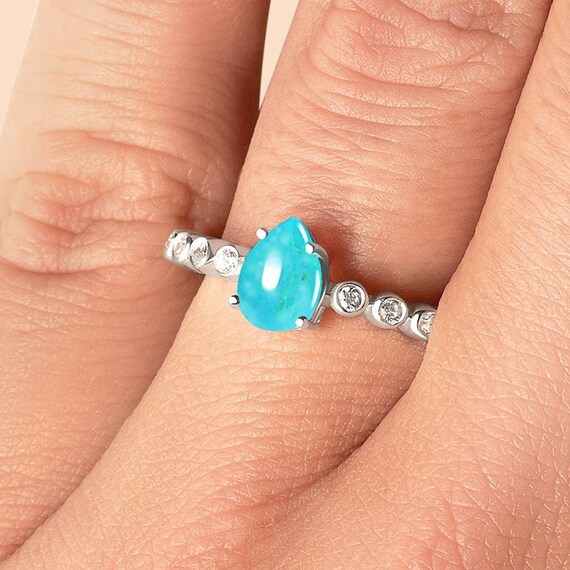 Turquoise topaz deals ring