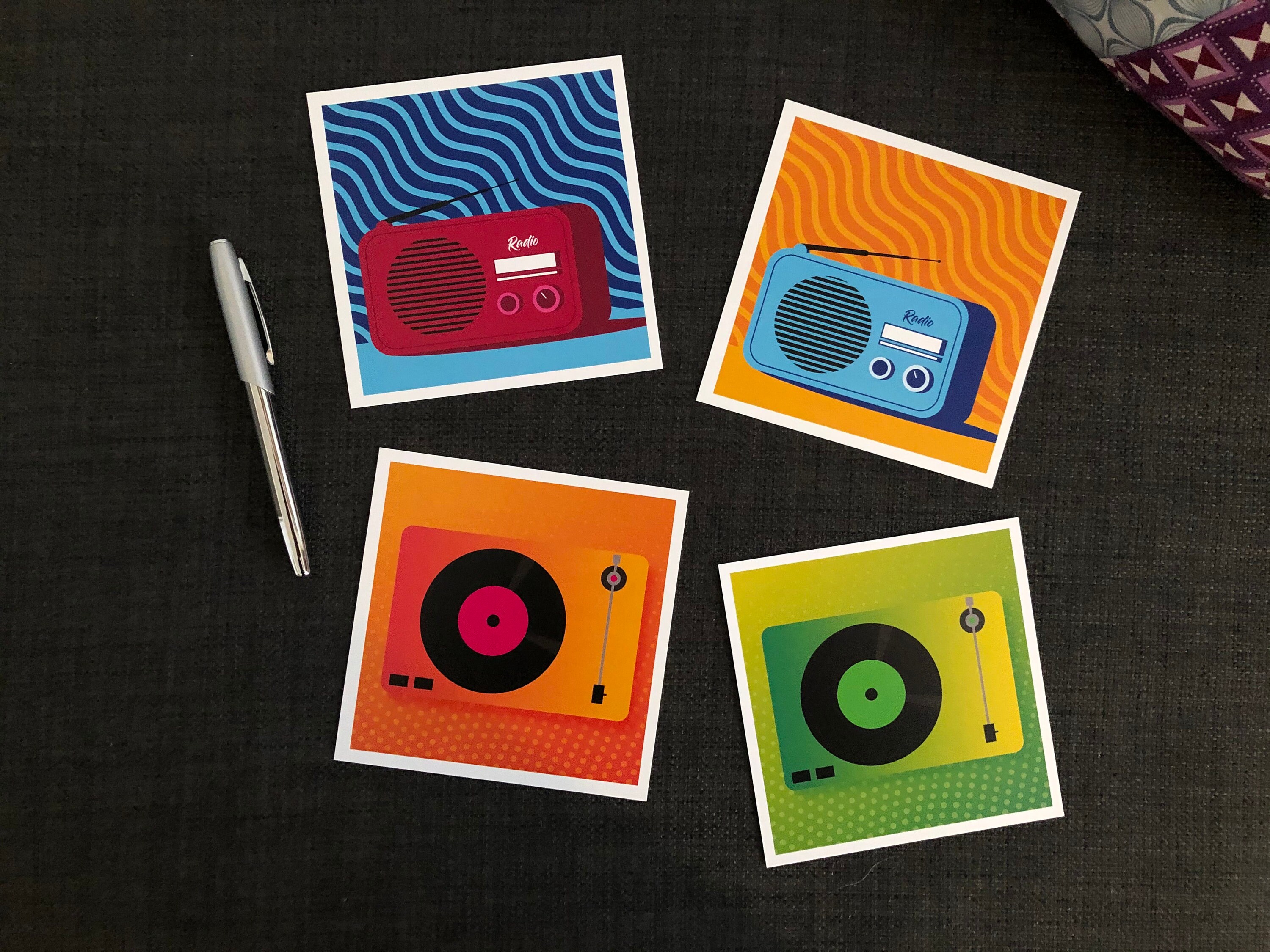 Set of music postcards Etsy