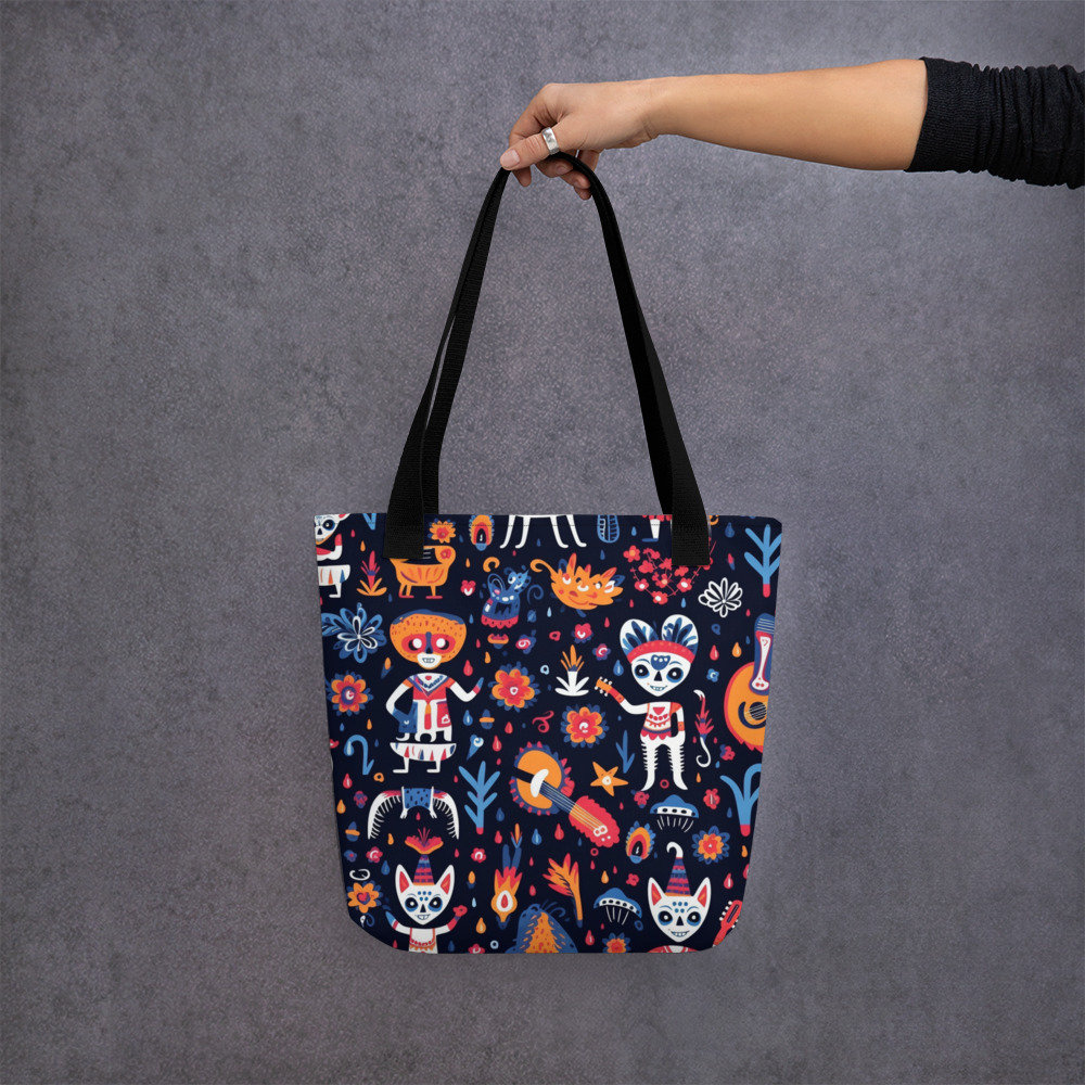 Day of the Dead Tote Bag, Dia De Los Muertos Bag, Vintage Mexican ...