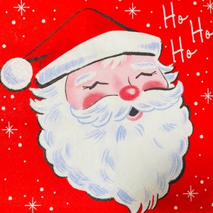 Santa Claus paper napkin for decoupage or craft supplies and scrapbooking
