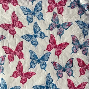 Schmetterlinge Serviette für Decoupage oder Scrapbooking und Papierbasteln