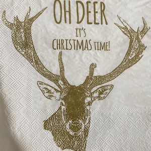Deer stag paper napkin for decoupage or craft supplies