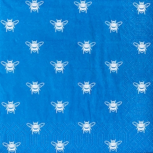 Bumblebee paper napkin for crafts, decoupage and scrapbooking.