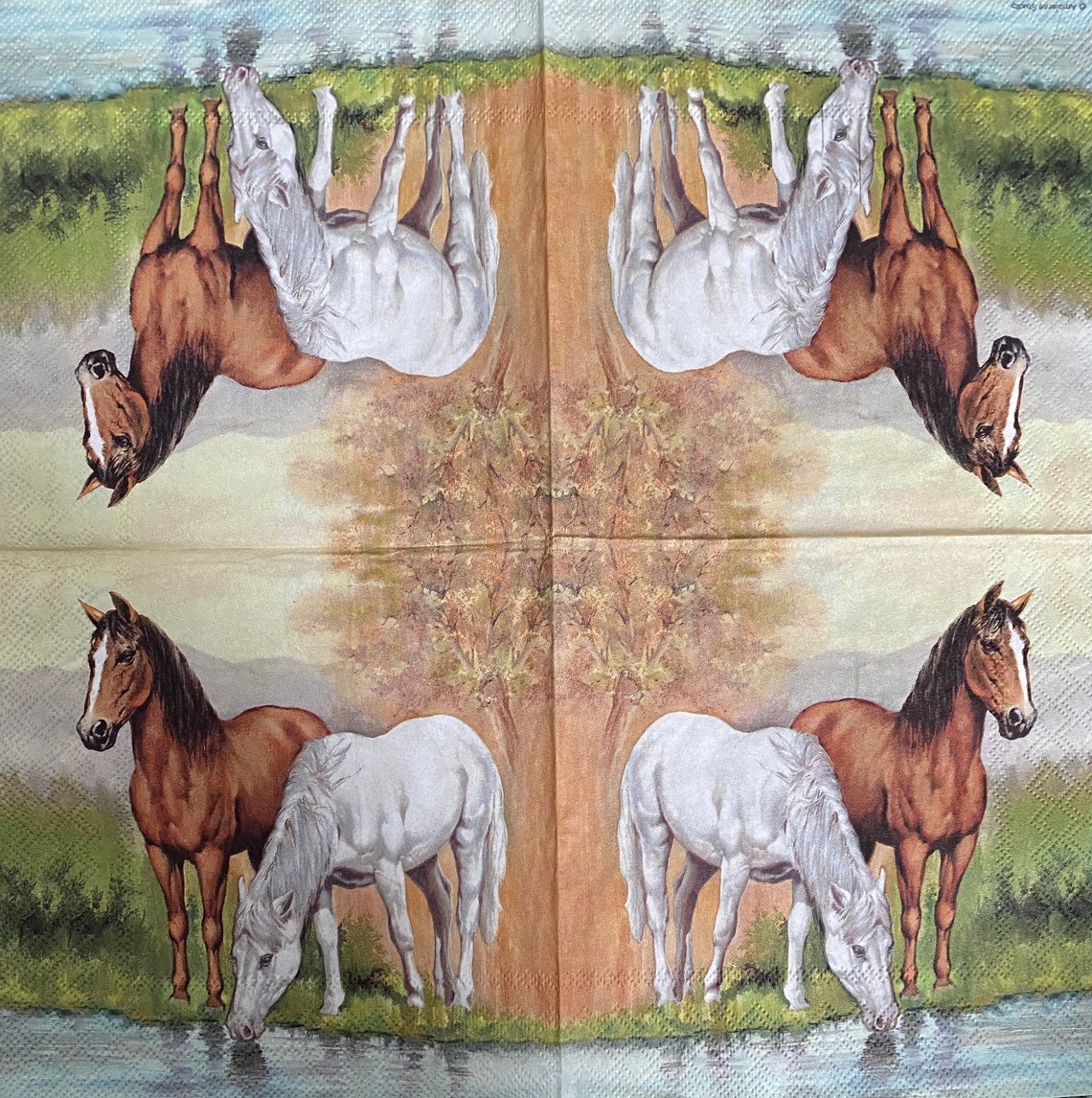 Horse Paper Napkin for Decoupage or Craft Supplies and Etsy UK